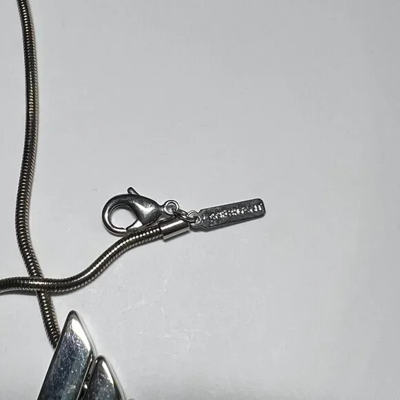 37 1/2" Lane Bryant Silver Necklace with Pendant - Picture 5 of 5